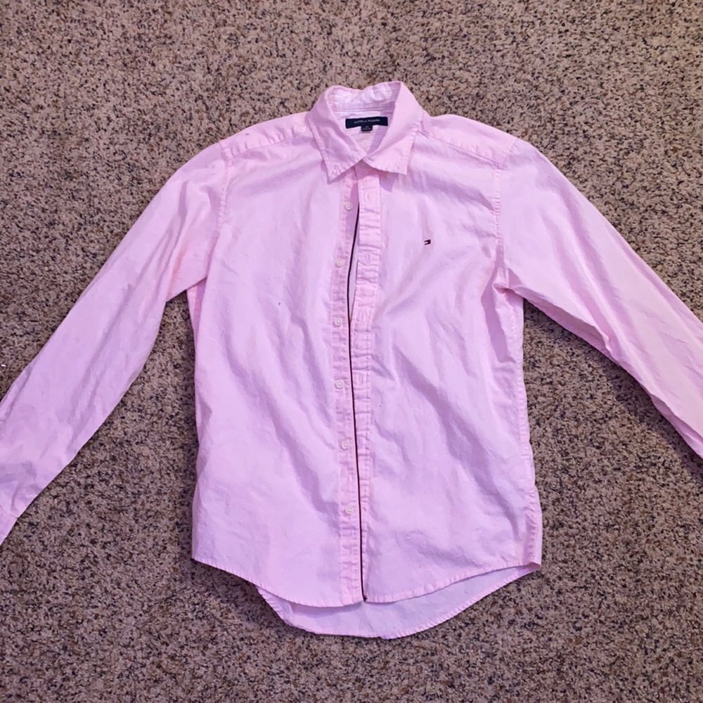 Salmon button up dress shirt